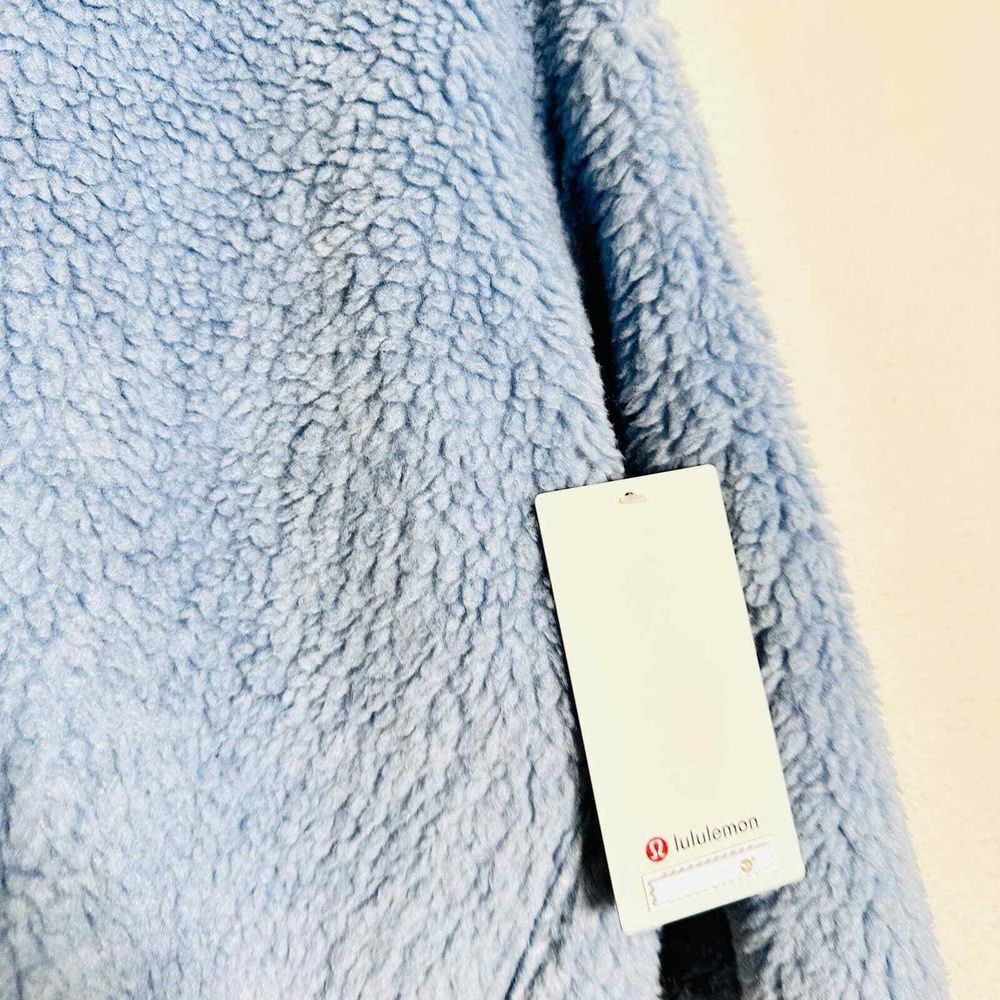 Lululemon Pullover 8 Sweatshirt Sherpa Athletic Workout Training Wool Warm Blue - Picture 4 of 6